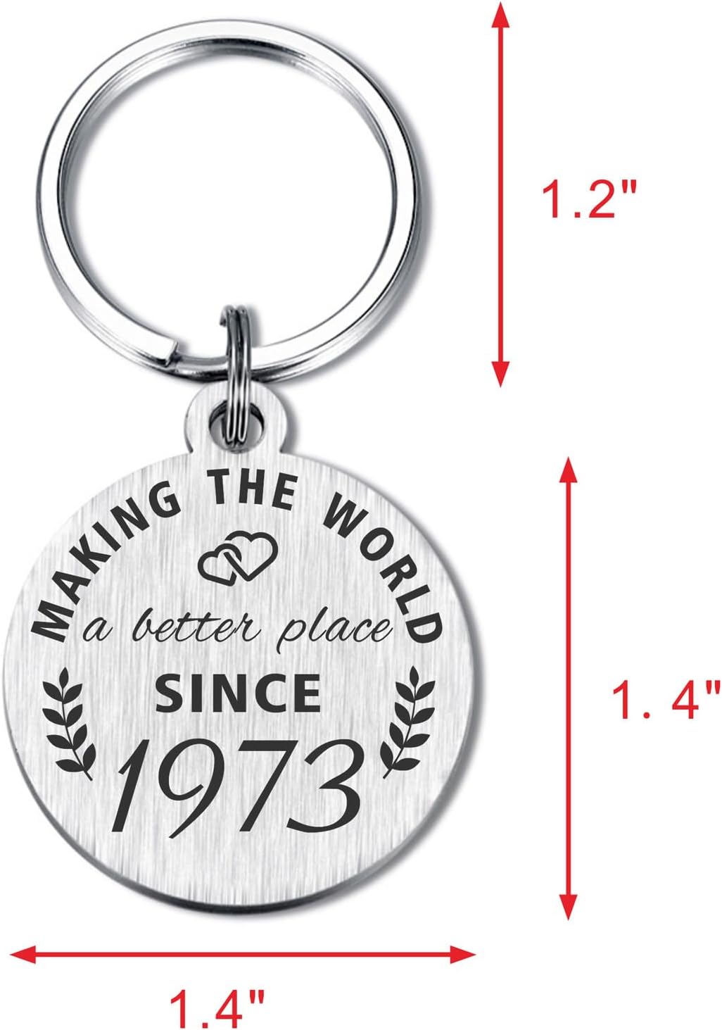 ABNTY 53rd Birthday Gifts for Women Men, 53 Year Old Birthday Keychain, Born in 1973 Gifts, 1973 Birthday Decorations - Image 5