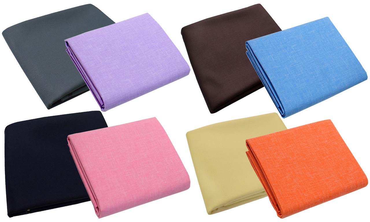 Men's Poly Cotton Unstitched Shirt & Trouser Fabric Combo Set (Multi Color; Free Size)-image-33