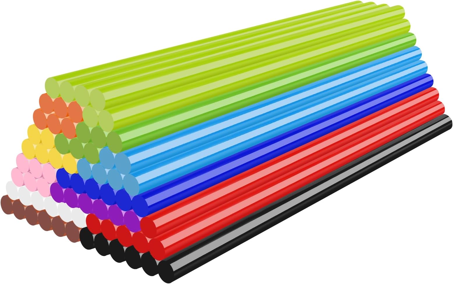 72 Pack Colored Hot Glue Sticks Bulk, 8 x 0.27in 12 Colors Hot Glue Sticks Mini for Hot Glue Gun, Wax Seal Stamp Crafting DIY Art Cards Decoration, Car Dent Repair