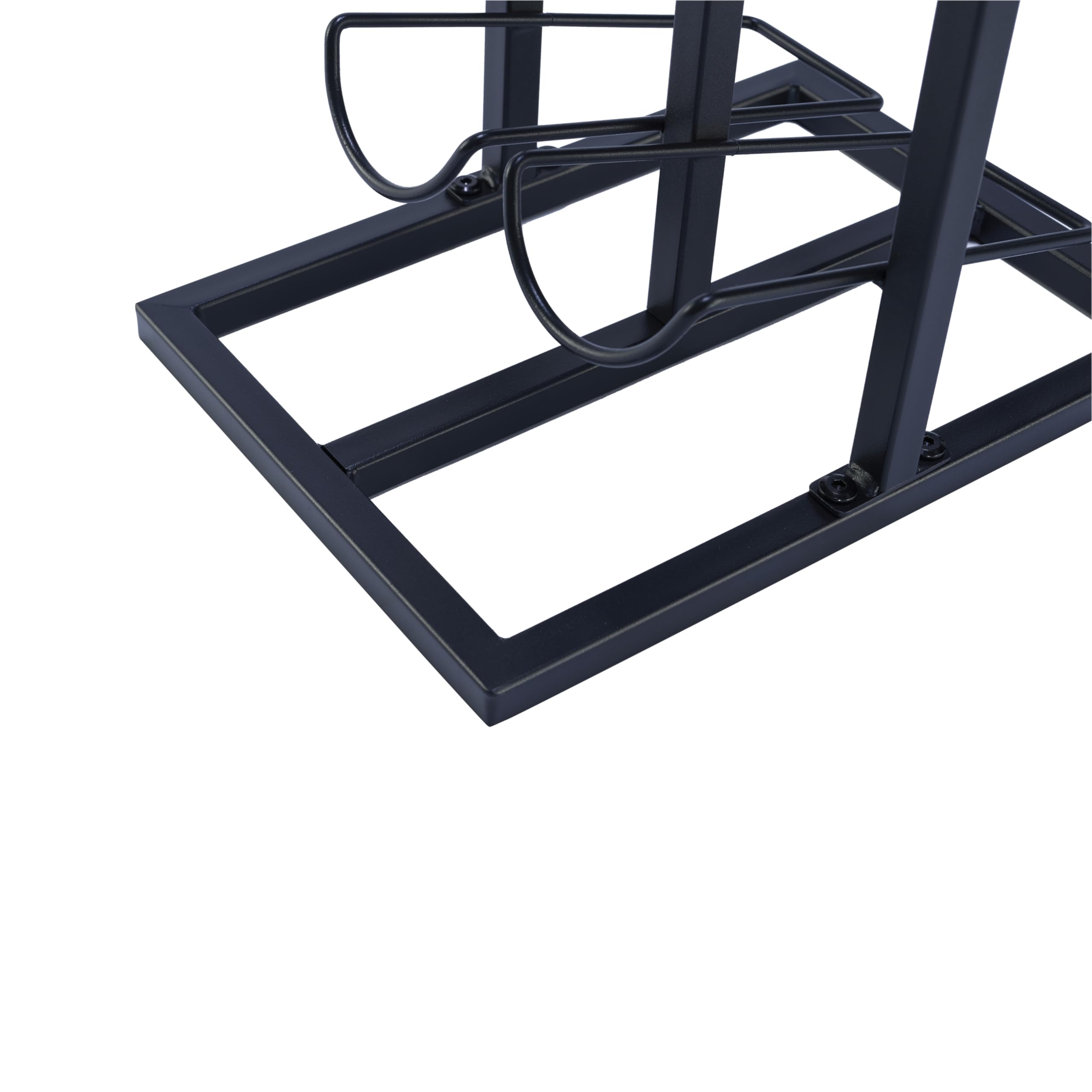 Botellero para botellas 6 o 12 - Gabinete de vino - Portabotellas de vino - Almacenamiento de vinos con sacacorchos - Negro - Recubrimiento en polvo Metal Acero Botelero Estilo industrial