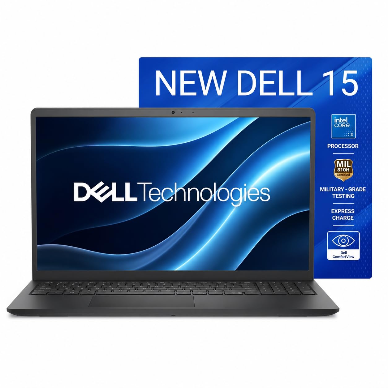 Dell 15 (Previously Inspiron) Laptop, 14th Gen Intel Core 3 100U Processor, 8GB DDR4, 512 SSD, 15.6" NT FHD 120Hz IPS AG 250 nit Display, Win 11 + Office H&S 2024, Carbon Black, Thin & Light- 1.63Kg-image-29