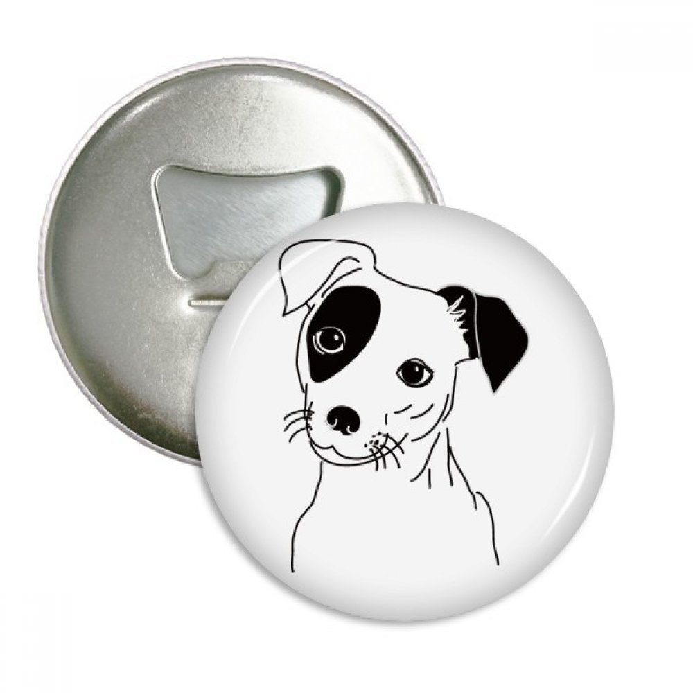 Décapsuleur aimant Chien Noir pour frigo et badges de cuisine