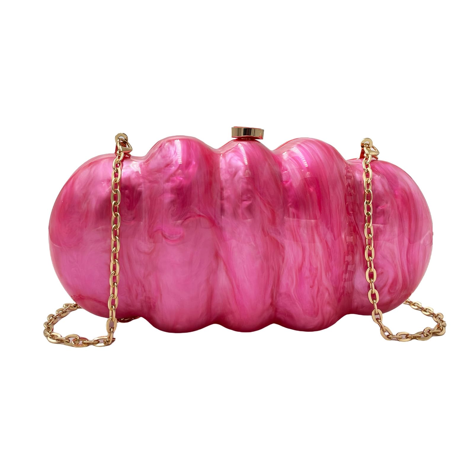 ARTLUXE Shell Clutch Purses for Women Evening Acrylic Pearl Clutch Handbags Cocktail Fancy Purse, Hot Pink