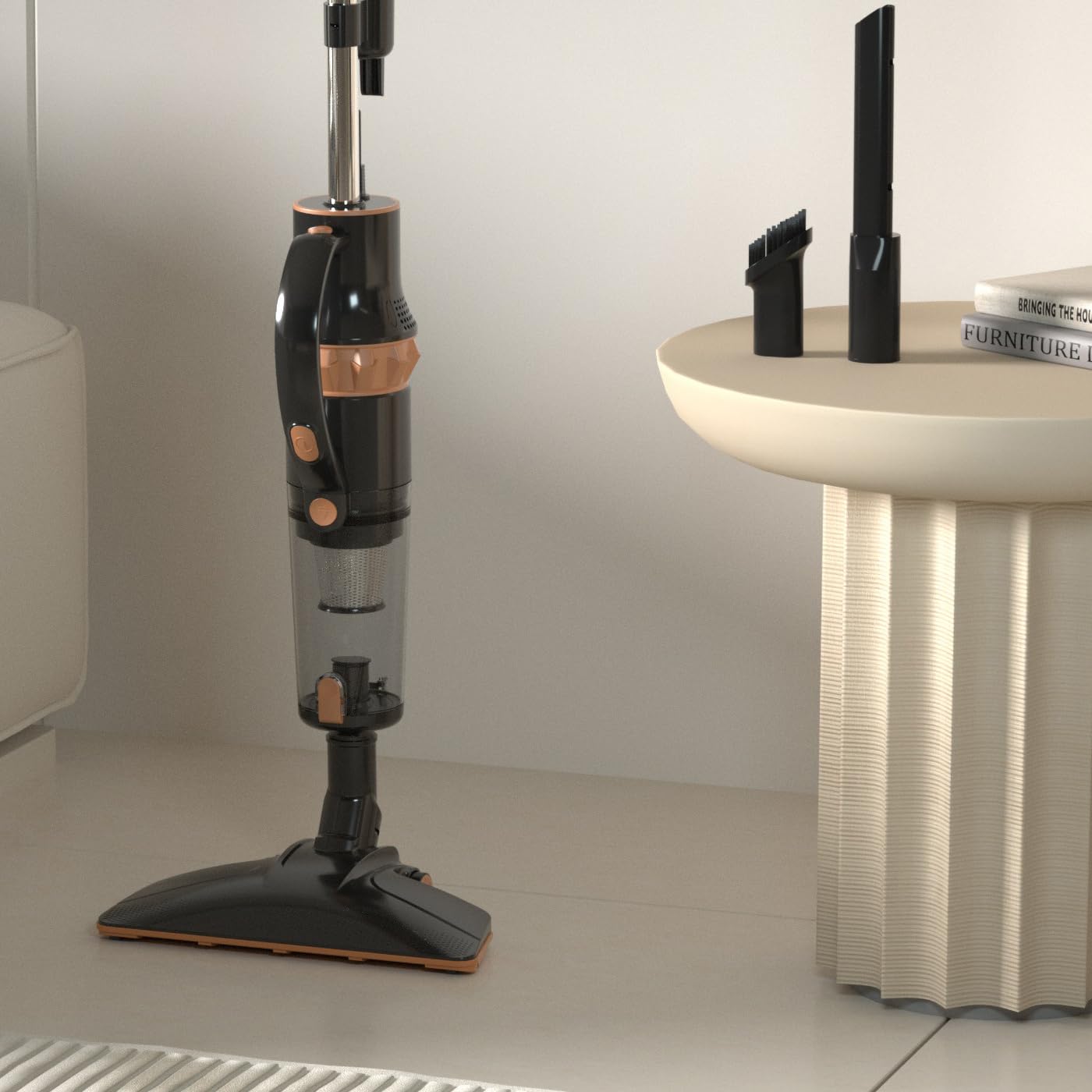 Aspirateur Balai avec Fil, aspirateur Balai et à Main 2 en 1, aspirateur sans Sac, HEPA Filtre, Moteur ECO, léger
