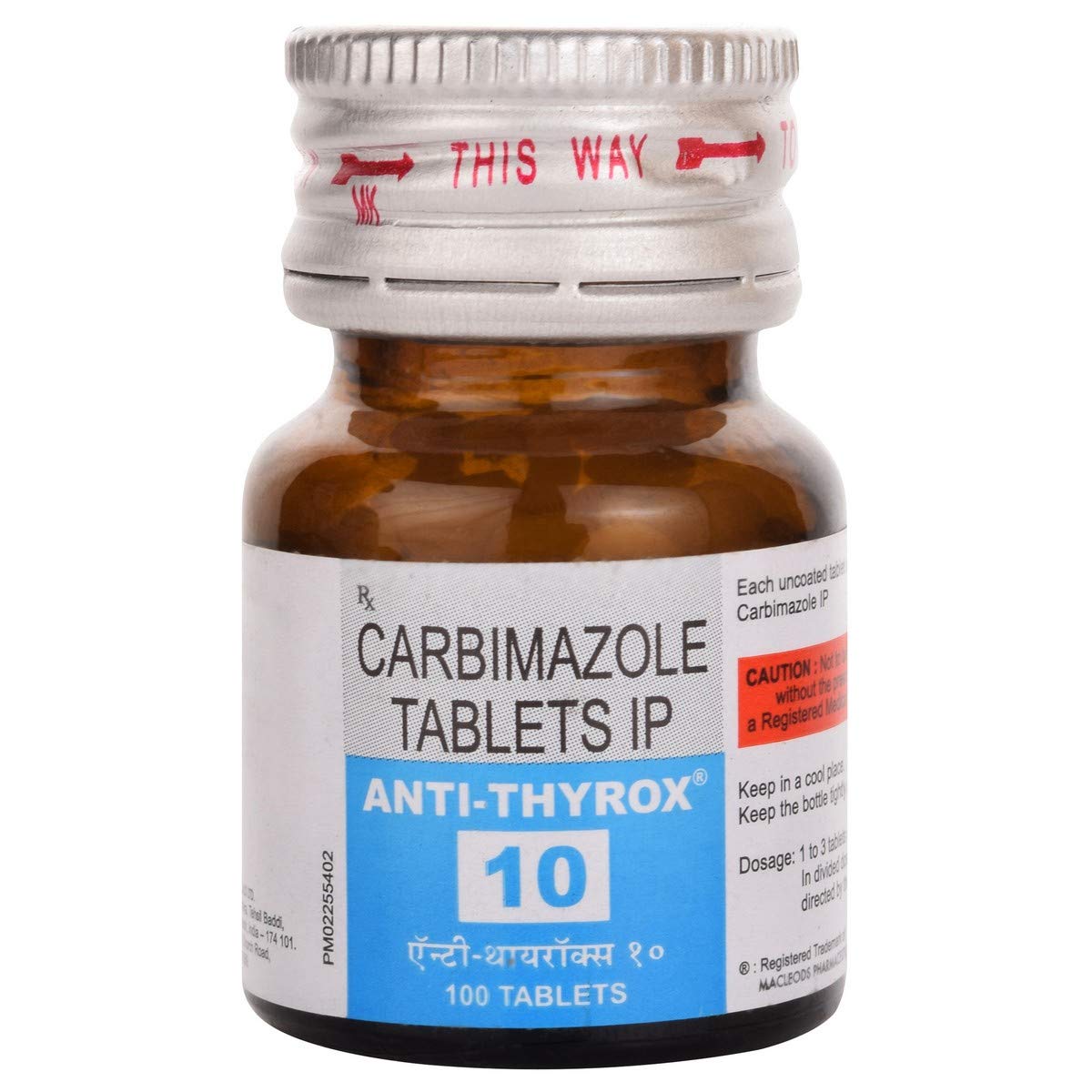 Anti Thyrox 10 - Bottle of 100 Tablets
