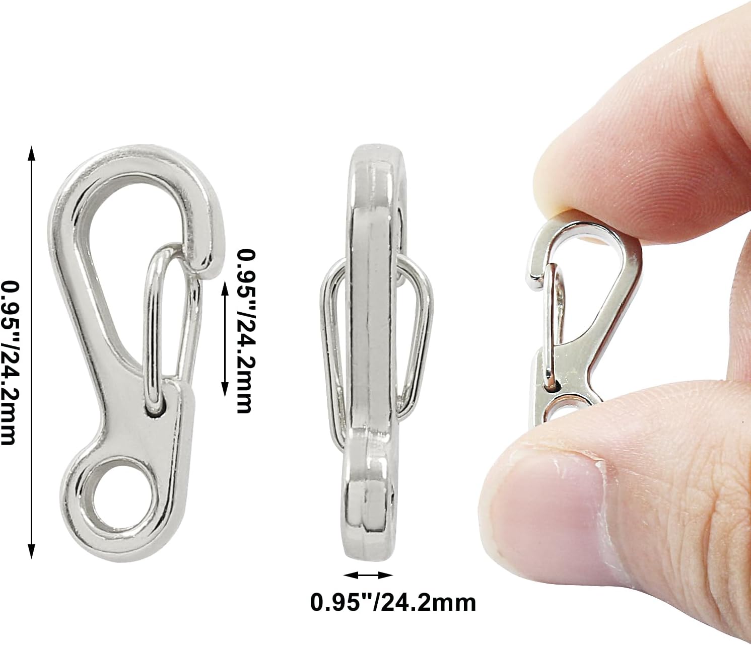 12 Pcs Mini Carabiner Clip, Metal Tiny Carabiner Paracord Hanging Clips for Backpacks, Camera Straps, Flashlights, Key Chains, Essential Outdoor Camping Accessories - Image 4