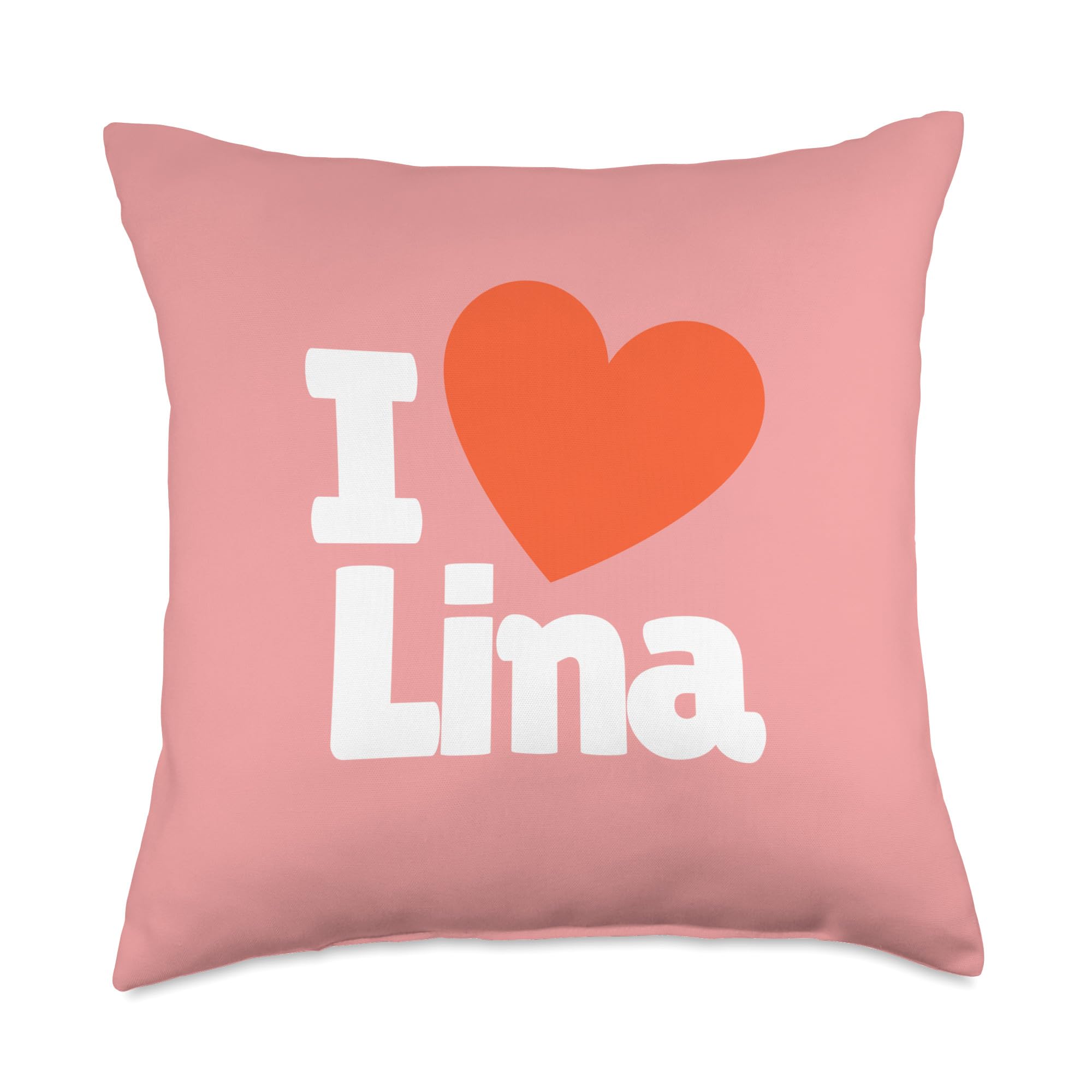 First Linchen Name Linachen Lina Gifts Throw Pillow, 18x18, Multicolor