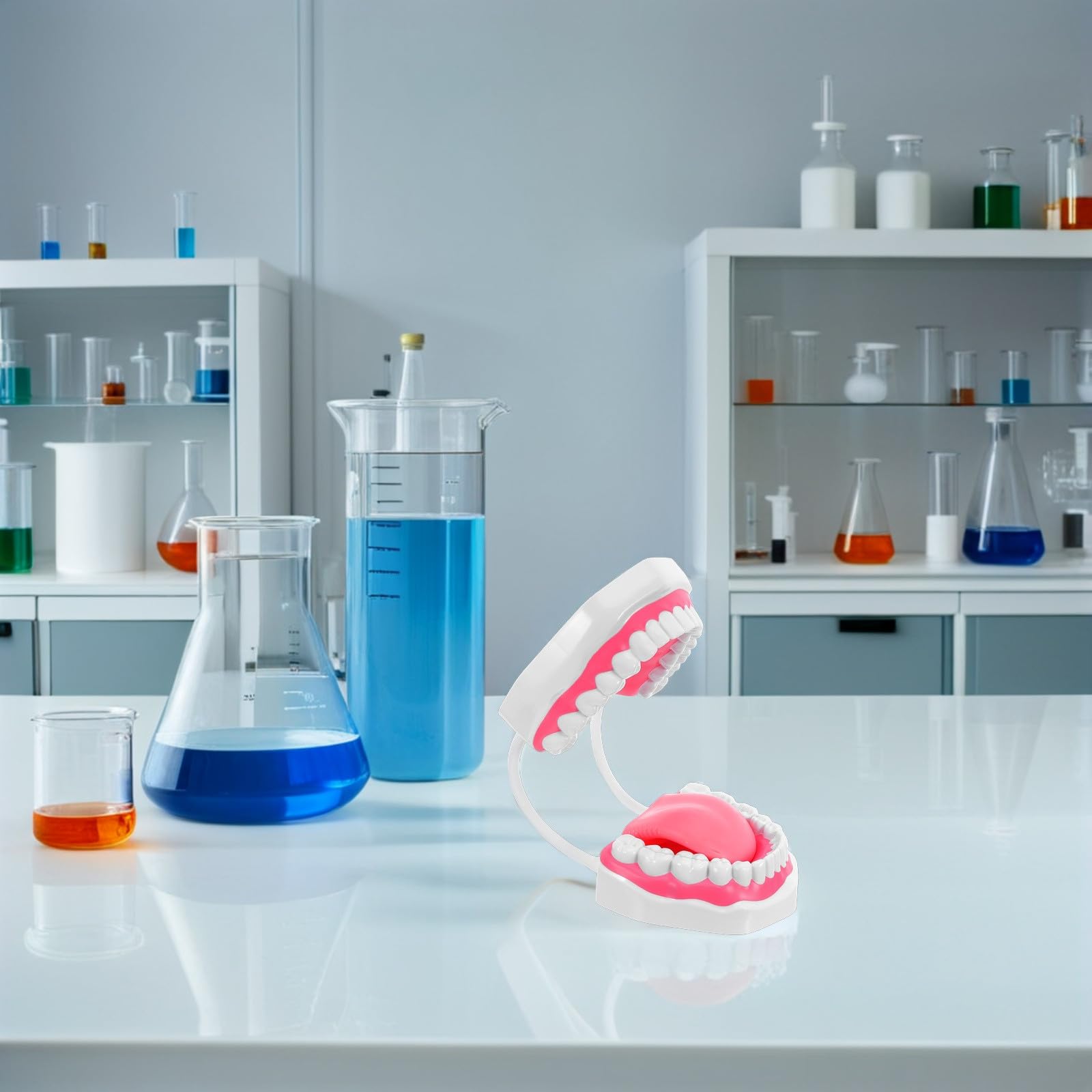 Modello Didattico per L'odontoiatria: 6 Volte La Struttura Dei Denti Umani - Prodotti per L'igiene Orale con Denti in Plastica per L'apprendimento E La Pulizia Degli Strumenti