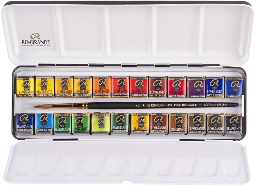 Rembrandt Watercolour Metal Deluxe Set of 24 Pans