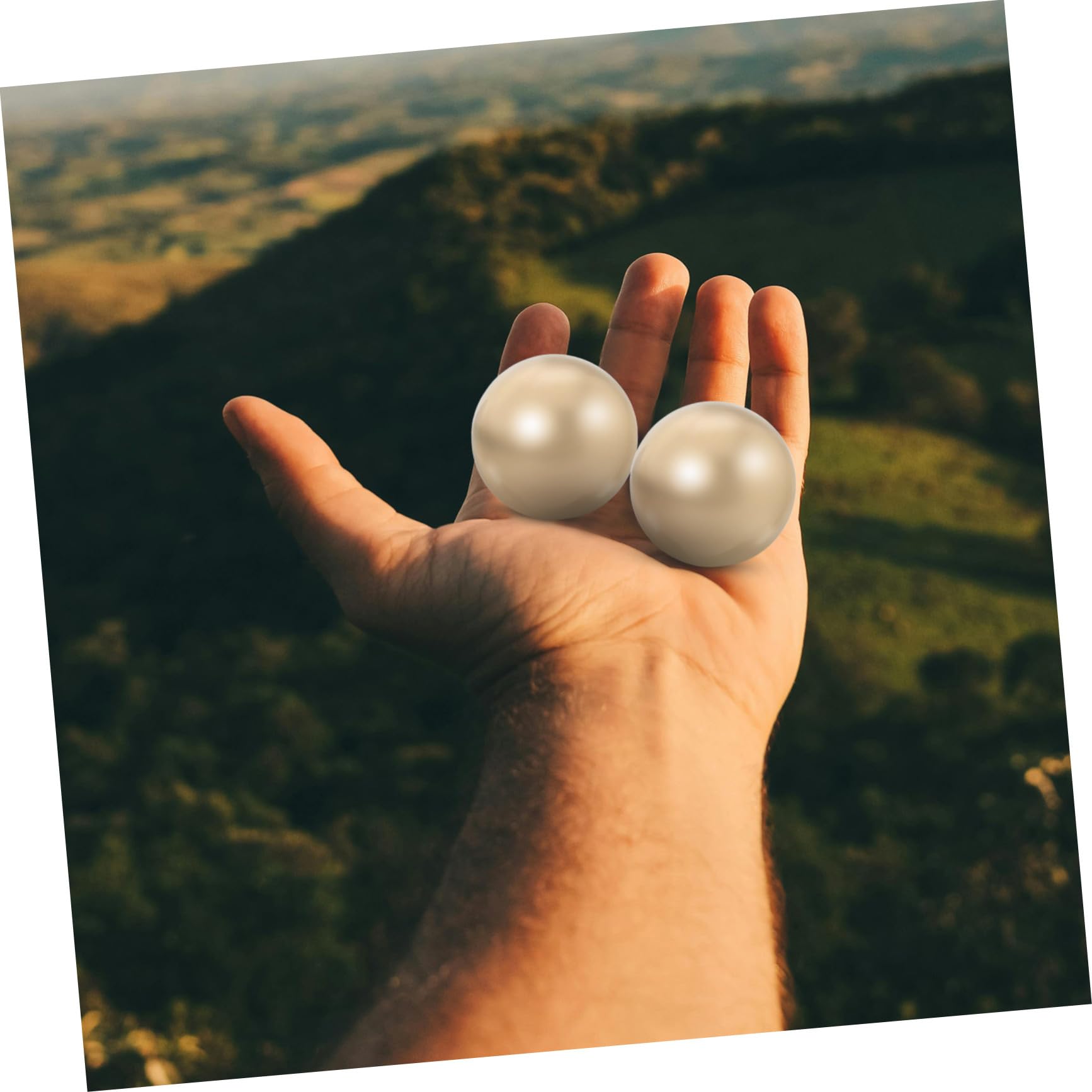 Toyvian 2stücke Messing Kugeln Für Handmassage Glatte Metallbälle Handgymnastik-übungsgeräte Portable Fingerdehnungsbälle