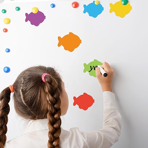 Miniatura 6 de 24 paquetes de notas adhesivas de peces, 6 colores, notas de notas coloridas para anotar estudio de oficina, escuela, 480 hojas