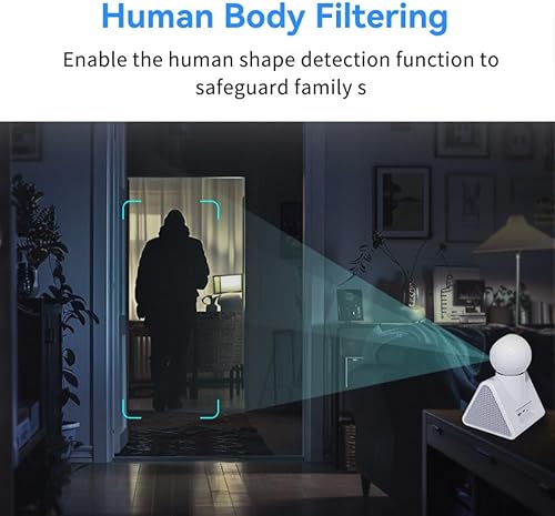 Miniatura 8 de Cámara de seguridad para interiores para el hogar, cámara para mascotas, cámara de video bidireccional con pantalla grande de 4.3 pulgadas, cámara