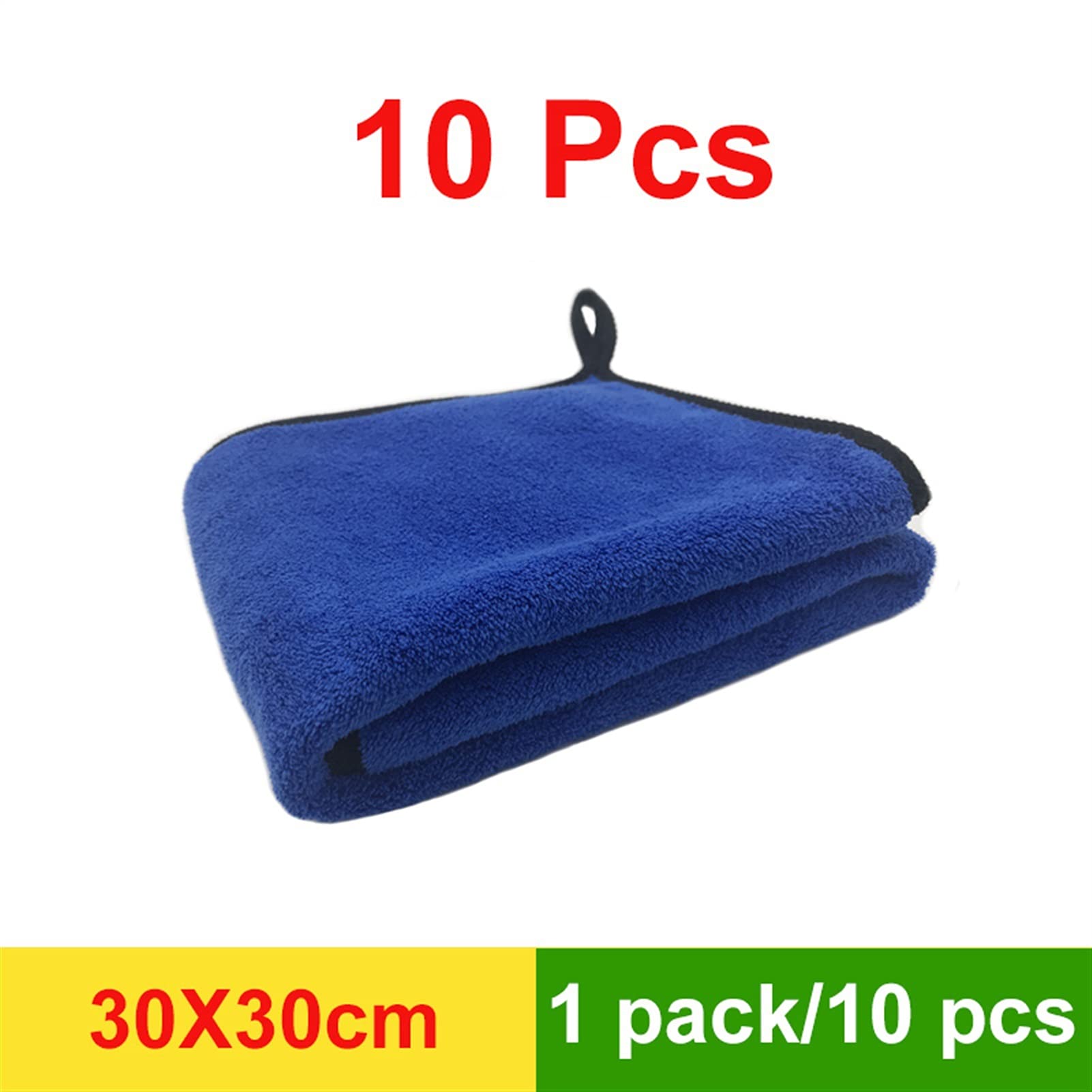 Paño de Limpieza de Microfibra Toalla de Microfibra Paño de Microfibra para Auto Toalla de Lavado Paño de Limpieza de Microfibra Toalla de Secado para Lavado de Autos Detalle automático (Color : Azu