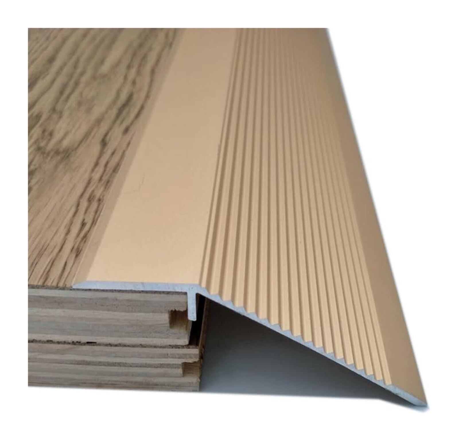 PALSINBY Transition Threshold Strip, Floor Transition Strip Aluminum Cuttable 10-50mm For Carpet Wood Tile(Gold)