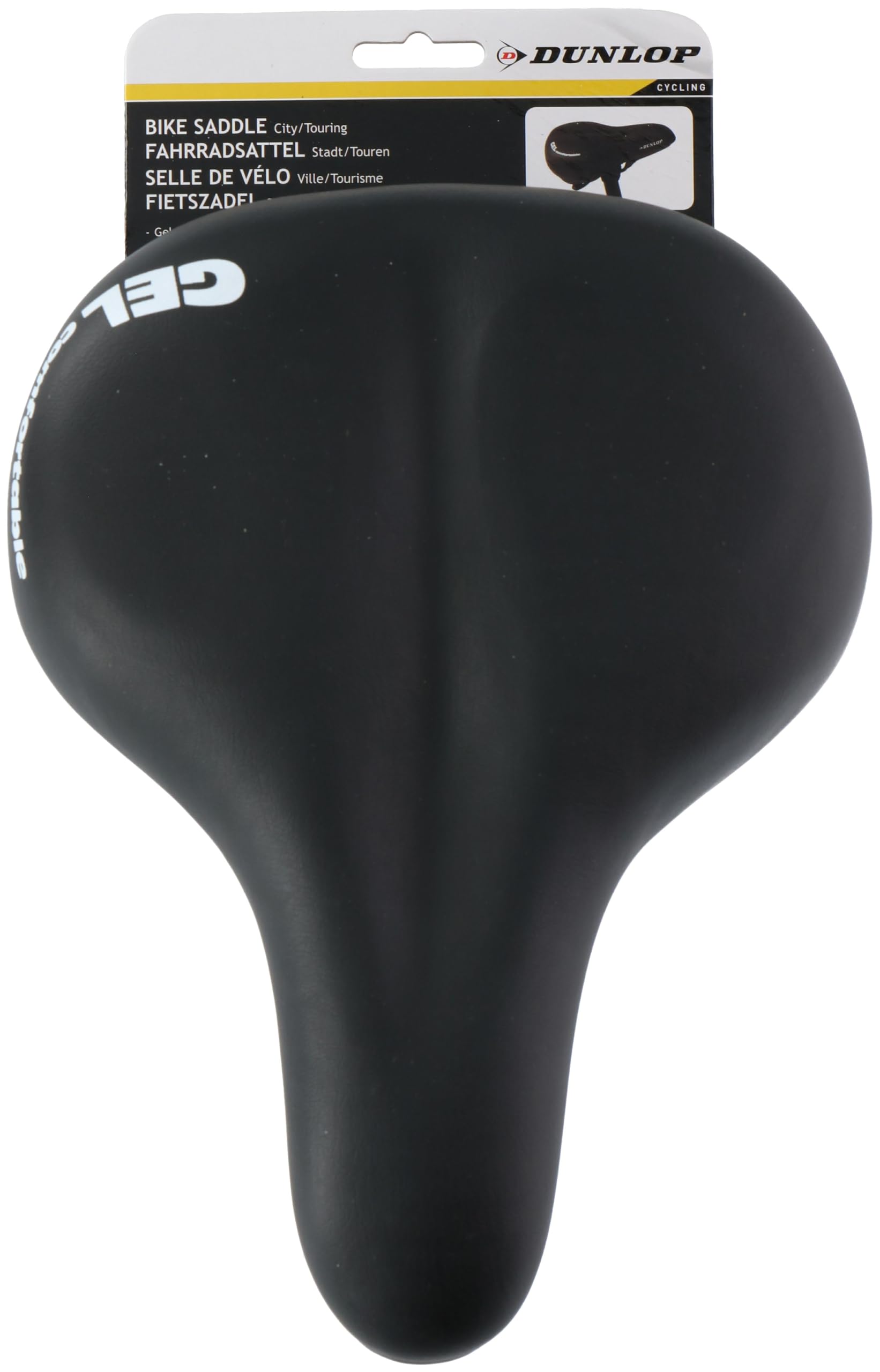 Dunlop Vehicle 871125241969 Sella della Bici in Gel Pu 265 x 185 mm, Nero, Pu 265 x 185 mm