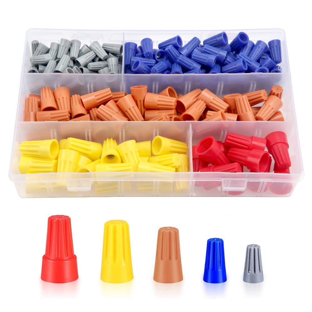 YIXISI 220 PCS Electrical Wire Connection Screw Twist Connector Cap, Closed End Cap