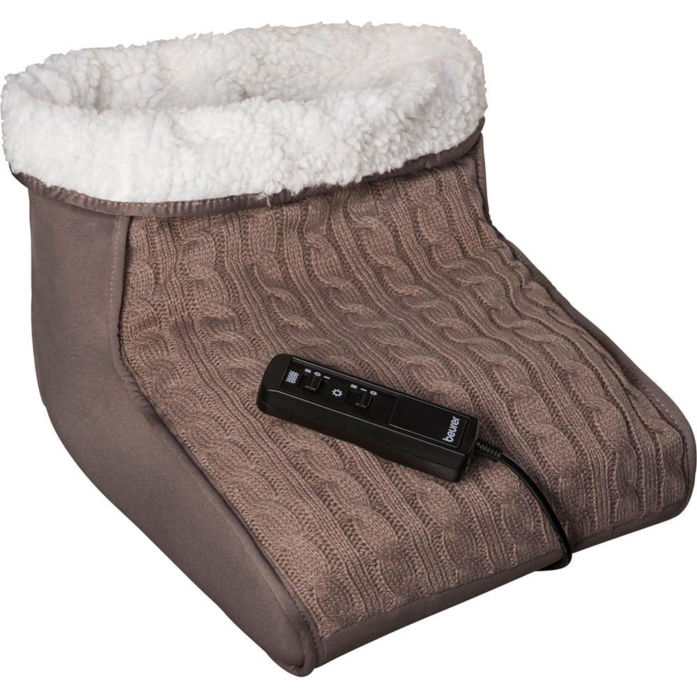 Beurer FWM 45 Electric foot warmer with massage, warmth and relaxation function for stressed feet; with soft plush lining