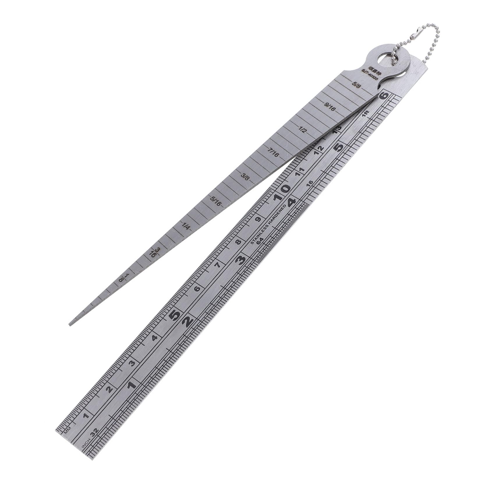 Mipcase Welding Gauge Precision Ruler Heavy Duty Steel Gauge for Welder Standard Ruler