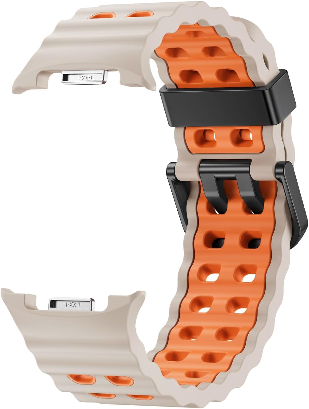 Marine Silicone Sport Band Compatible with Samsung Galaxy Watch 8 Classic 46mm Men Women, Soft Silicone Sport Breathable Band for Galaxy Watch 8 Strap 44mm 40mm