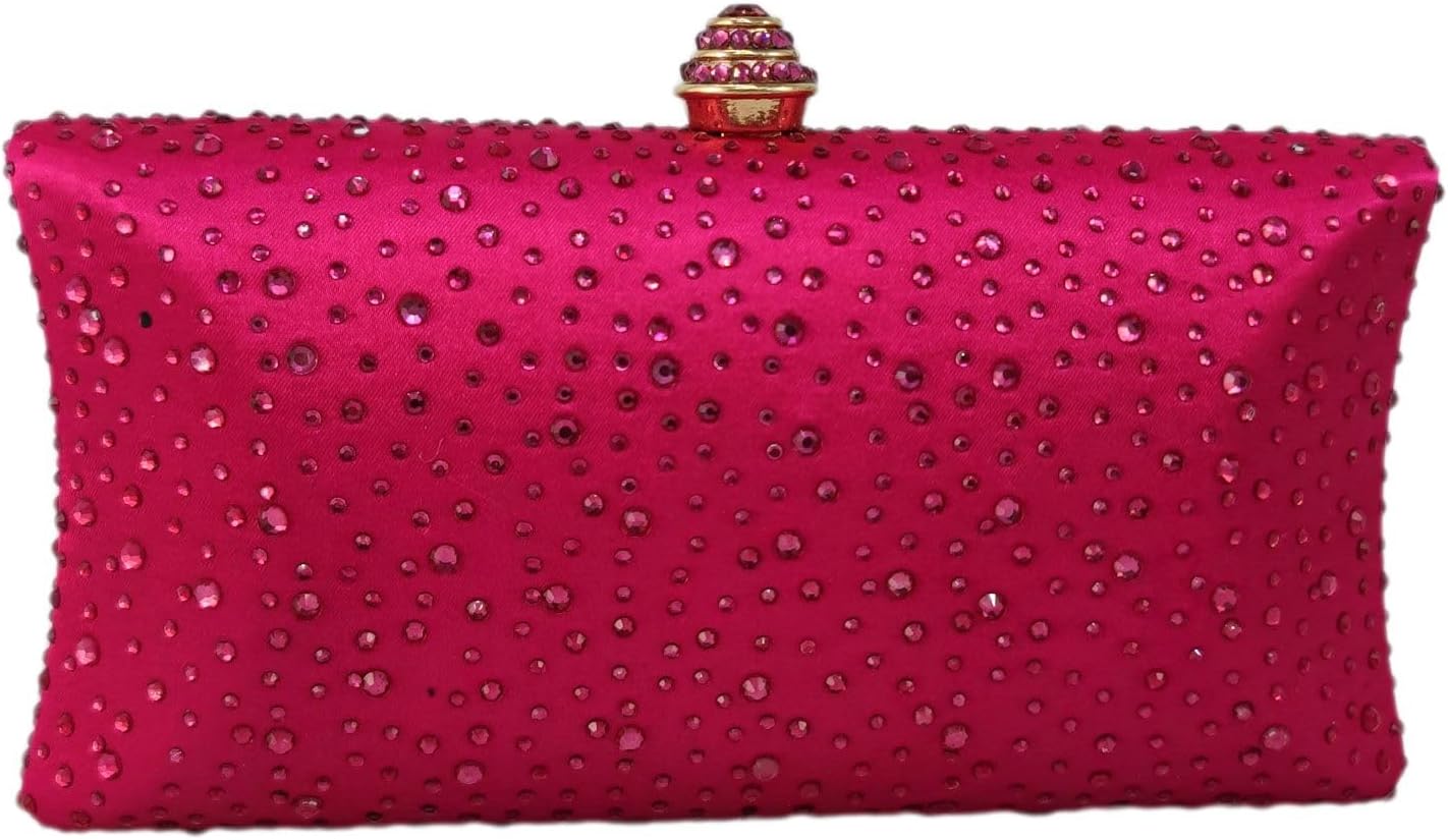 Boutique De FGG Crystal Clutch Purse for Women Formal Evening Bags Party Rhinestone Clutch Bag Wedding Prom Handbags,Mini