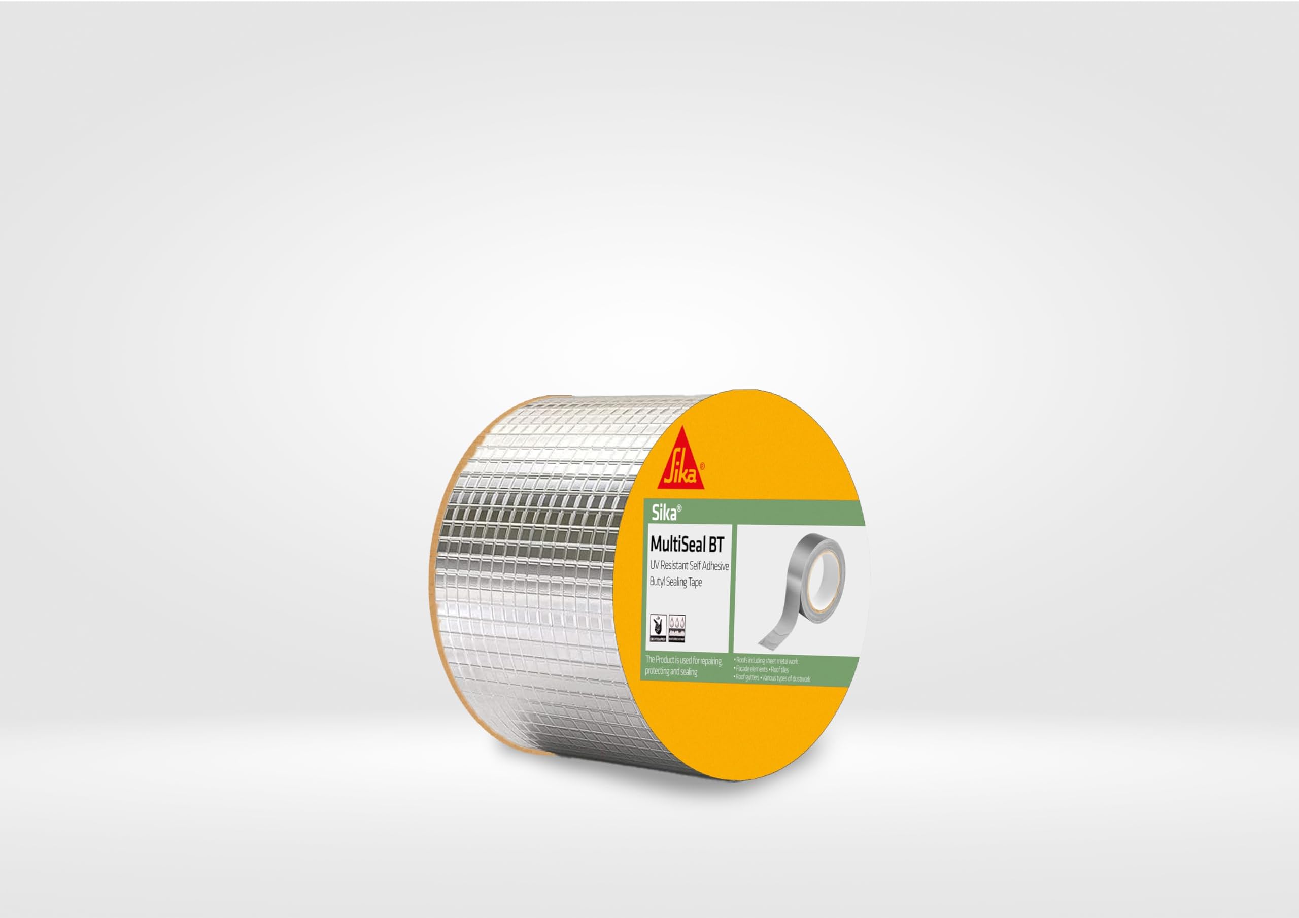 SIKA โ Butyl waterproofing tape MultiSeal BT โ Weatherproof โ Seals out water and draughts โ Rubber tape for pipe cracks โ 10 cm x 5 m โ Silver