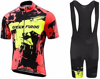 Ugly Frog Bike Wear Ciclismo Mujers Maillots Sports Seco y Transpirable de Bicicleta Conjunto de Ropa de Ciclo Jersey de Manga Corta