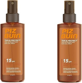 2 x Piz Buin Tan & Protect Accelerating Oil Spray SPF15-150ml