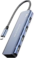 Vista 1 de Hub USB 3.1, SUODAO 10Gbps USB C a USB Hub, 4 puertos USB 3.1/3.2 Gen 2 Hub, aluminio SuperSpeed Tipo C a 4 puertos USB 3.2 de 10 Gbps para laptop