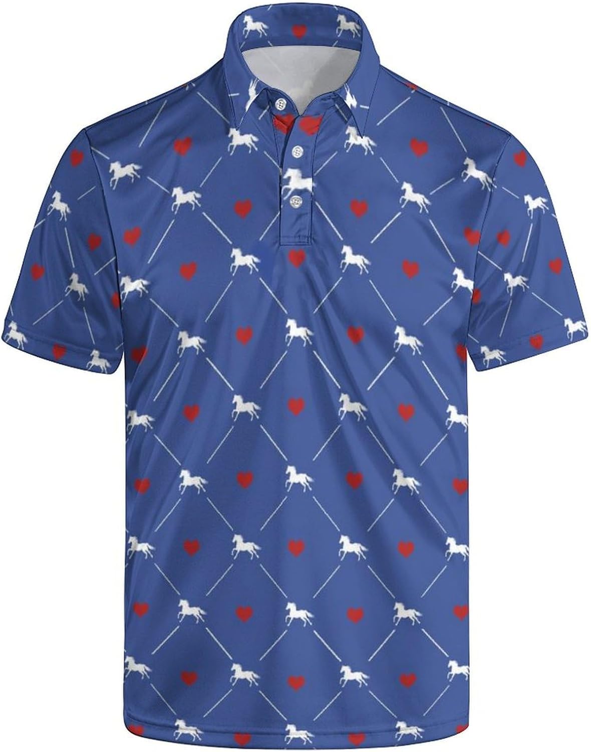 Men‘s Golf Shirt Funny Polo Shirts Short Sleeve Golf Polo Shirts Gifts Print Shirts