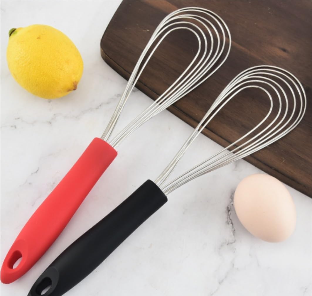 Batidor Varillas Cocina Batidor De Huevos Manual Multiusos De Goma En Forma De Abanico For Cocina Manual Barillas Batir Batidor De Huevo(Rot)