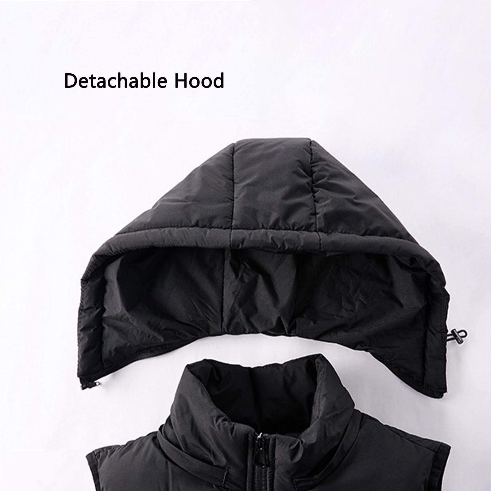 Giacche da uomo con cappuccio senza maniche con zip intera