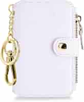 Amazon.com: M-Plateau Off white Keychain Wallet, Wallet Women with