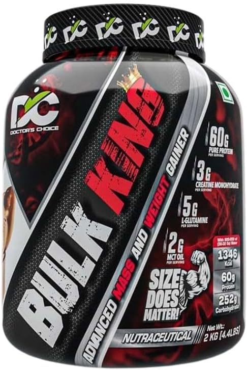 DC DOCTOR'S CHOICE Bulk King Advanced Mass & Weight Gainer | 3 Kg, Choco Brownie Fudge