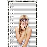 Big Dot of Happiness Mug Shot - Photo Booth Height Chart Backdrop - 36 x 60 inches