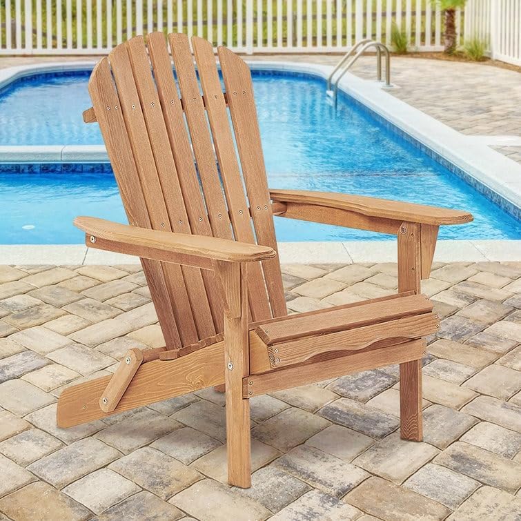 Set of 2 Outdoor Cedar Chairs, Garden Balcony, Size, 36'' HX 19.5'' WX 31'' D. (Brown)