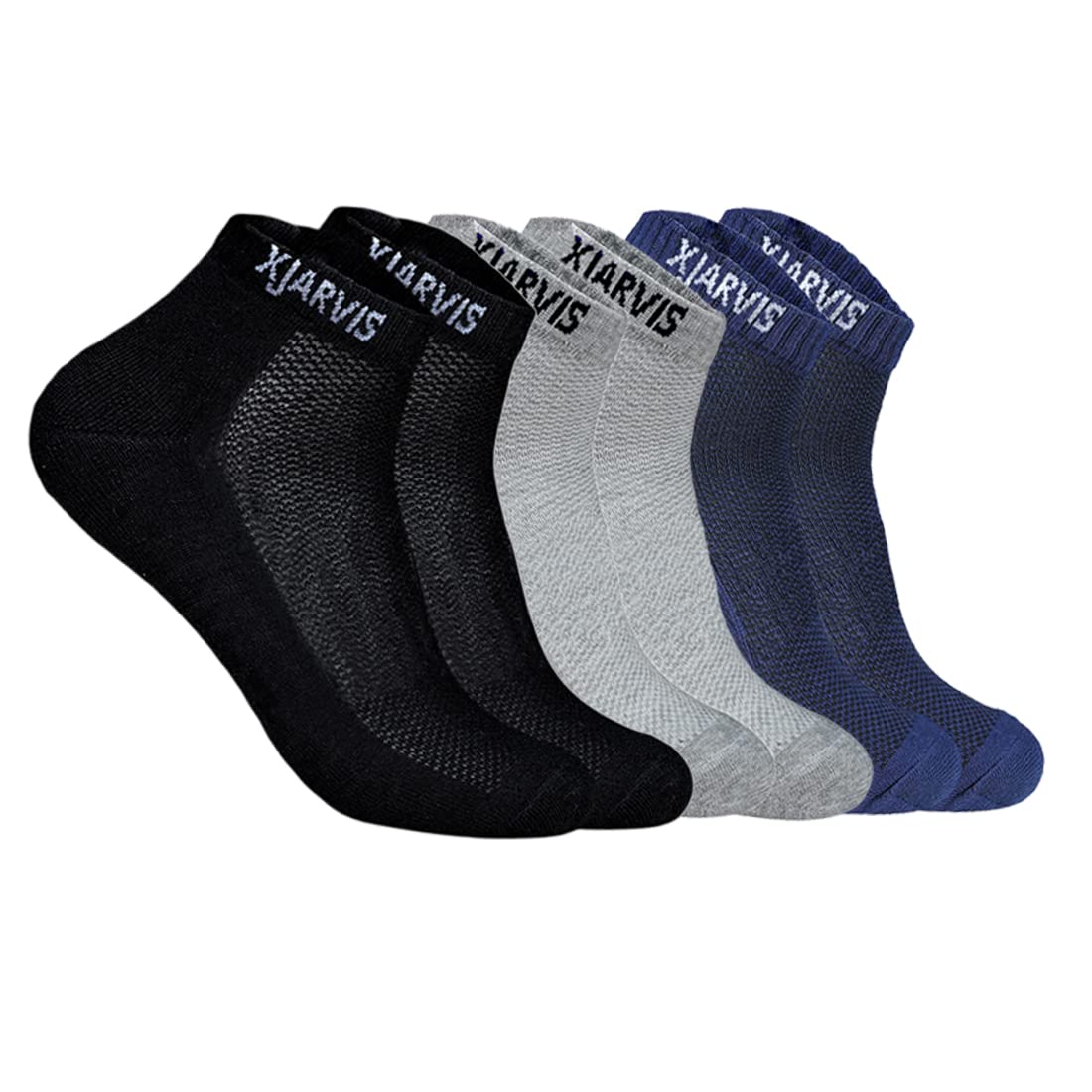 Ankle Length Socks for Men & Women - Moisture-Wicking, Odor-Free, Breathable Cotton, Cushioned Half Terry Combo - Ideal for Sports, Gym & Formal Wear - Multicolor, Free Size