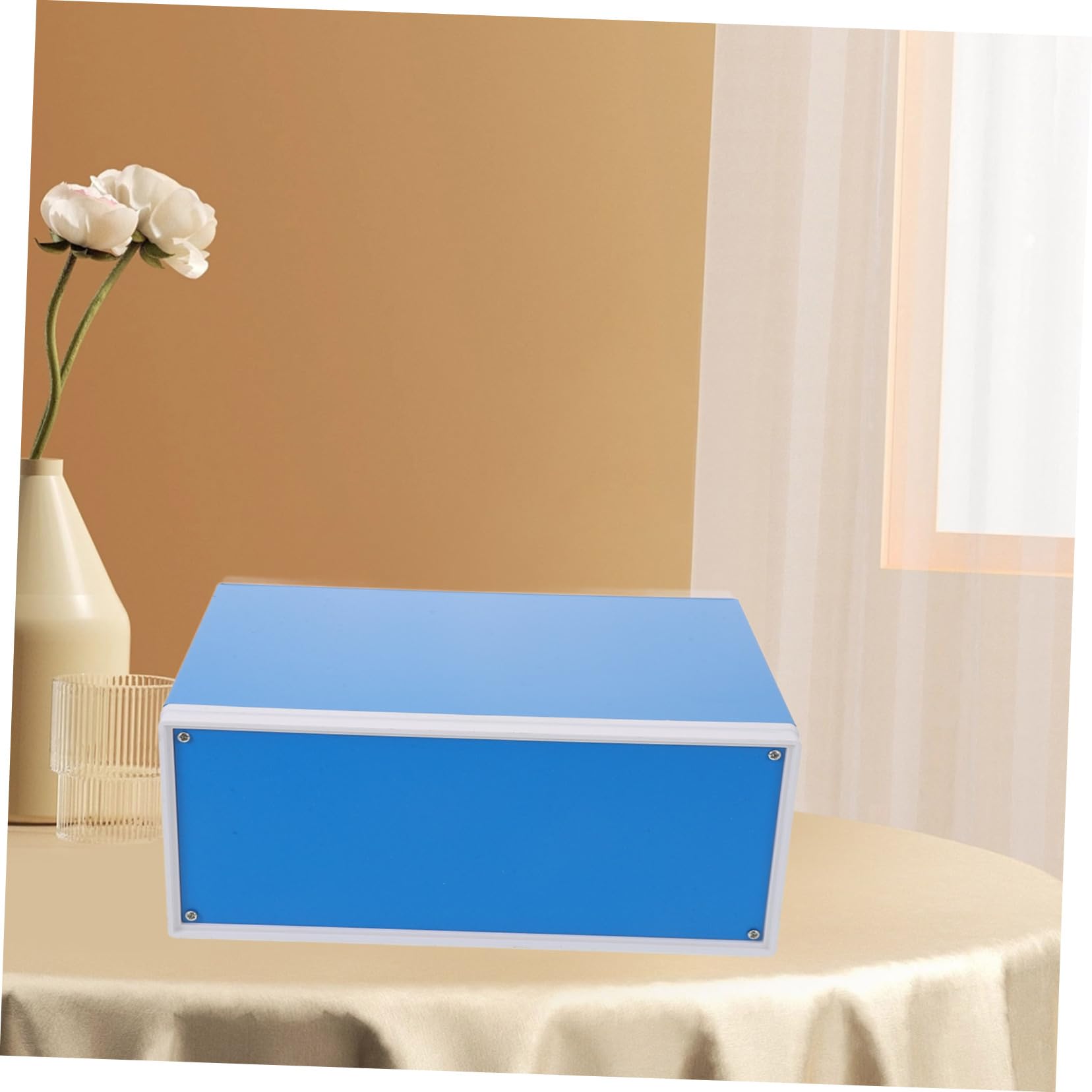 Hemobllo Scatola di Derivazione in Metallo Blu in Ferro 110x250x190mm per Progetti Elettronici Protezione Live e Viti Inclusi per Dispositivi di Misura
