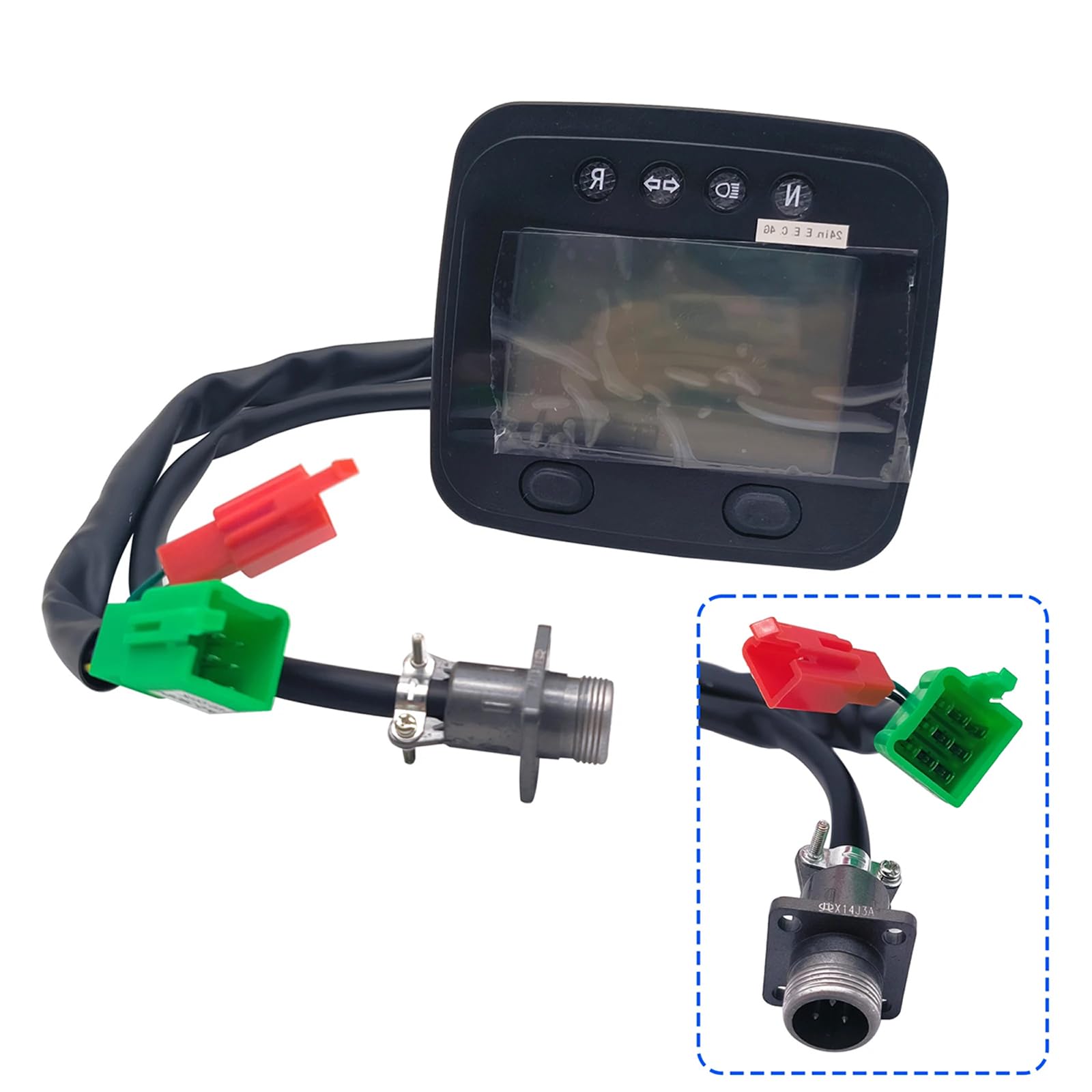 Medidor ATV con arnés de cableado 30101G 25246 para Linhai 260 300 Uso de mantenimiento del tablero, reemplazo del grupo de instrumentos ATV Medidor de bicicleta Conjunto de instrumentos del vehículo