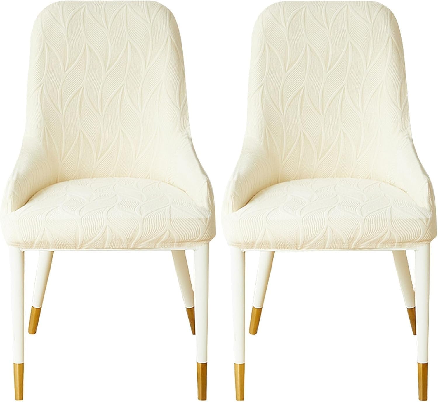 Stretch Wingback Chair Cover,Curved Back Dining Chair Covers with Armrest, Removable Universal Dining Chair Covers,Washable(Light Blue,Set of 6)