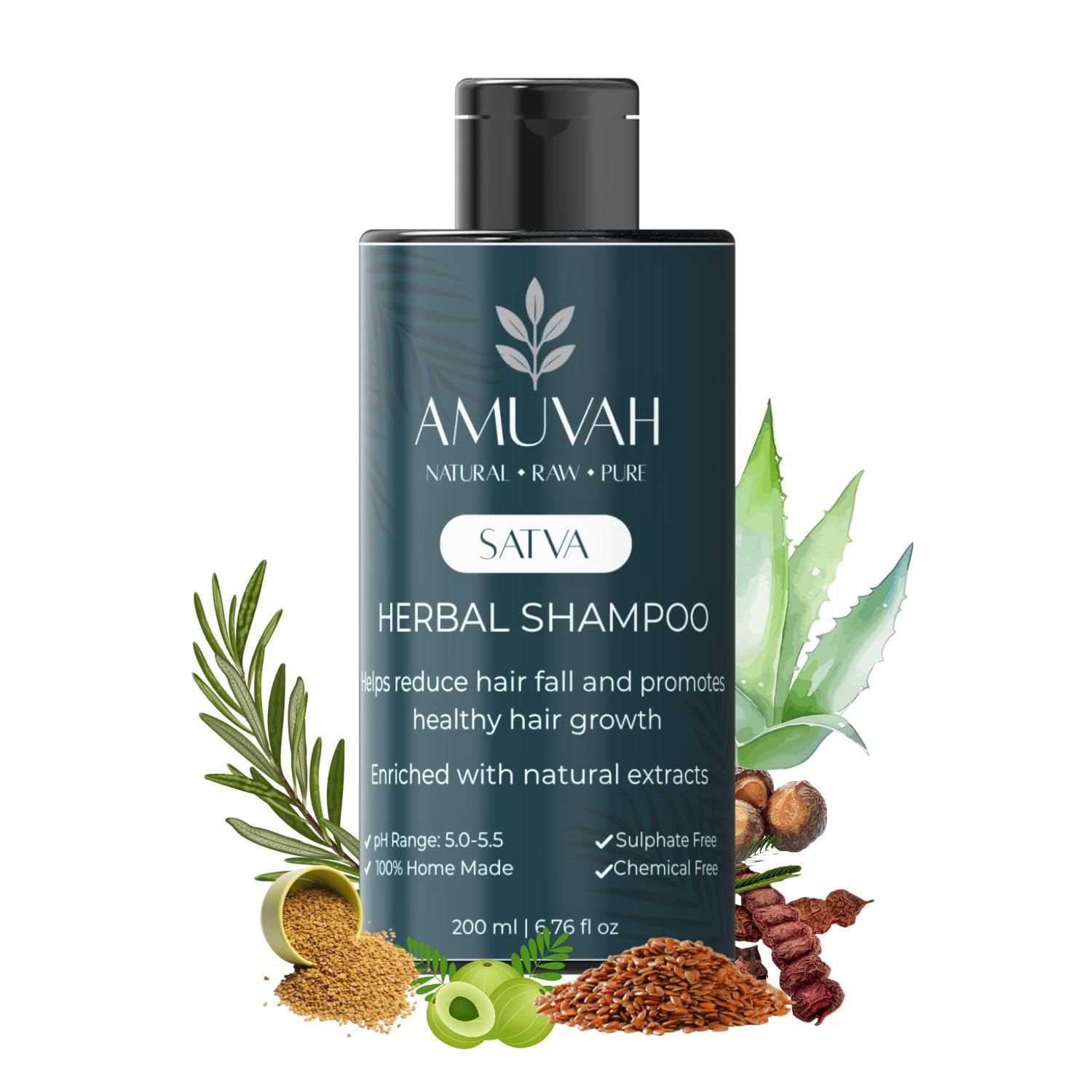 Herbal Shampoo for Hairfall Control & Stronger Hair — Flash AI Score 90/100