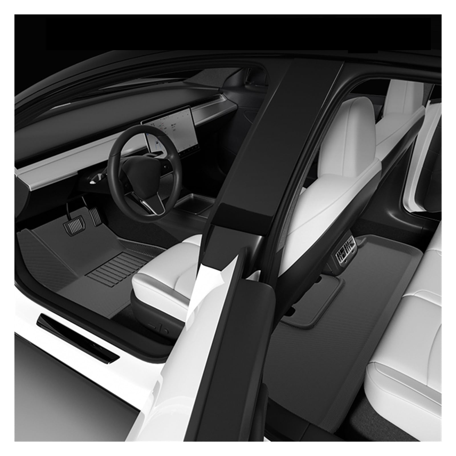 Tappetini Per Tesla Model Y 2020-2024, Set Completo 6 Pezzi, XPE 3 Strati, Impermeabili, Anti-odore, Design Personalizzato, Copertura Totale Abitacolo E Bagagliaio, Accessori Interni - 4