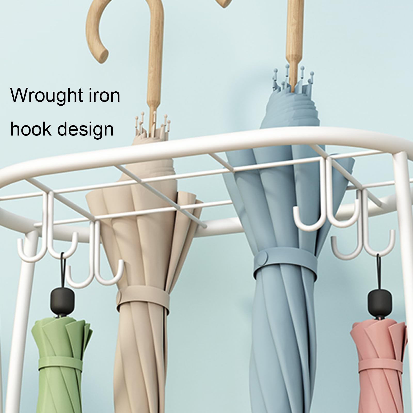 Jwthee Porte-parapluie, Support De Rangement Pour Parapluie Amovible, Porte-parapluie Amovible Et Drainable En Forme De Chiffre Mignon, Support De Parapluie Mural Pour Entrée, Maison, (Gray