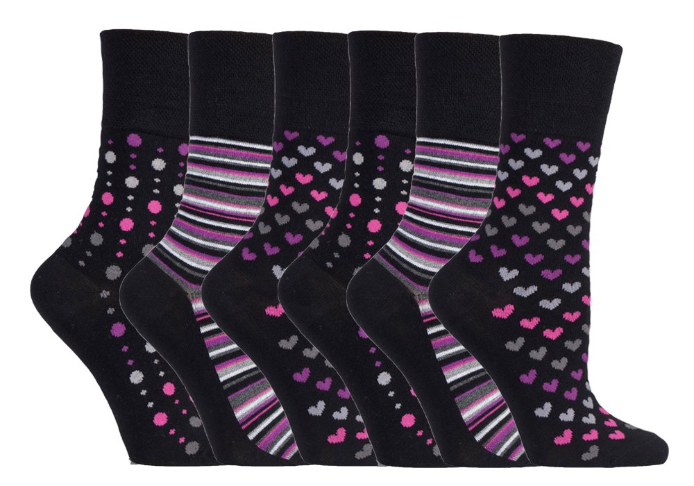 Gentle Grip Ladies Colourburst Socks Pack of 3