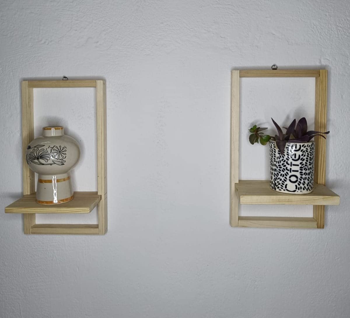 Pooja ki Potli Wall Shelf for home décor Boho Décor Wooden Wall Shelf Frame Wall Shelf Wall