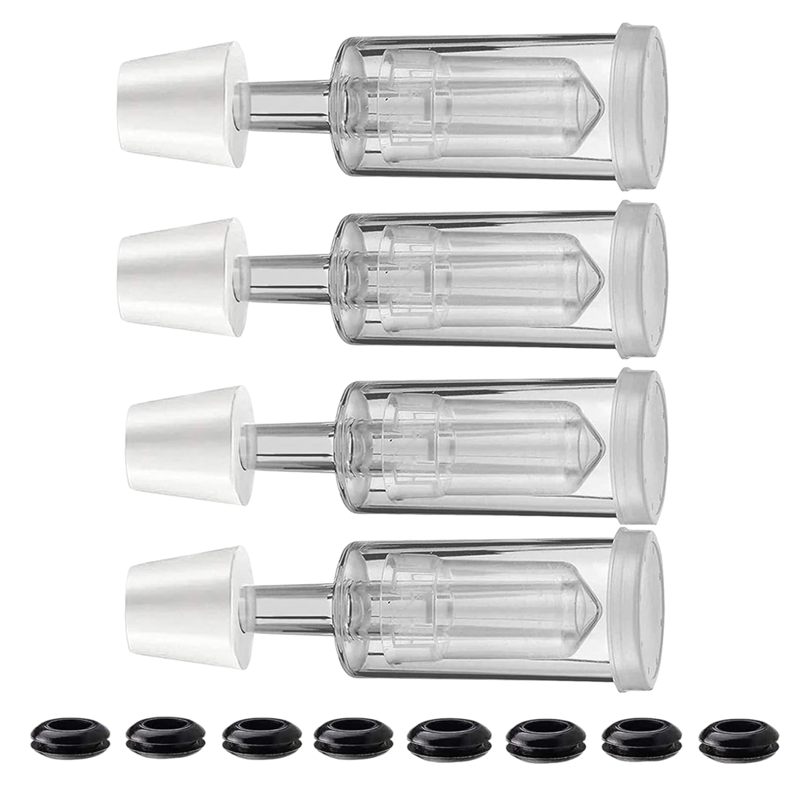 carotoe Fermentation Airlocks Set 4Pcs Equip Rubber Gaskets for Brewing Wine Pickle Cabbage Kimchi Multiple Purpose Fermentation Equipment