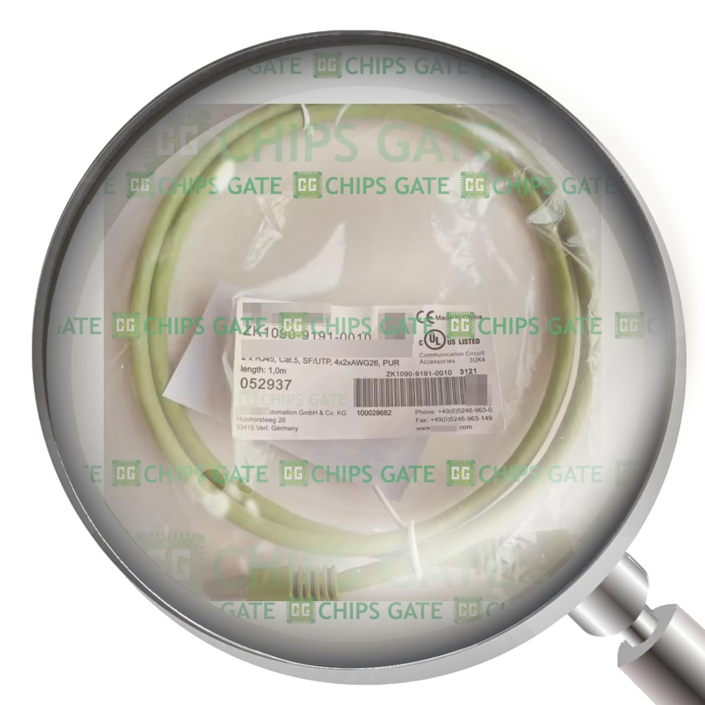 ZK1090-9191-0010 CG Chips GATE ZK1090-9191-0010, 1M, STR/MALE/RJ45