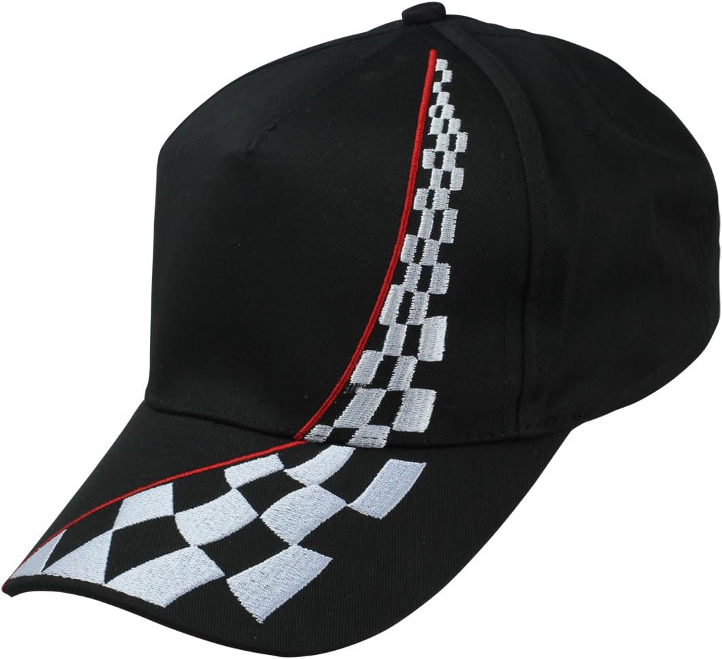 Racing Hat Checkered Ball Cap