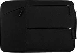 Tessuto in Poliestere Multifunzionale Valigetta Borsa Custodia Protettiva Sacchetto Della Copertura per 12 Pouces Macbook Acer Asus Dell Fujitsu Lenovo HP Toshiba,Nero