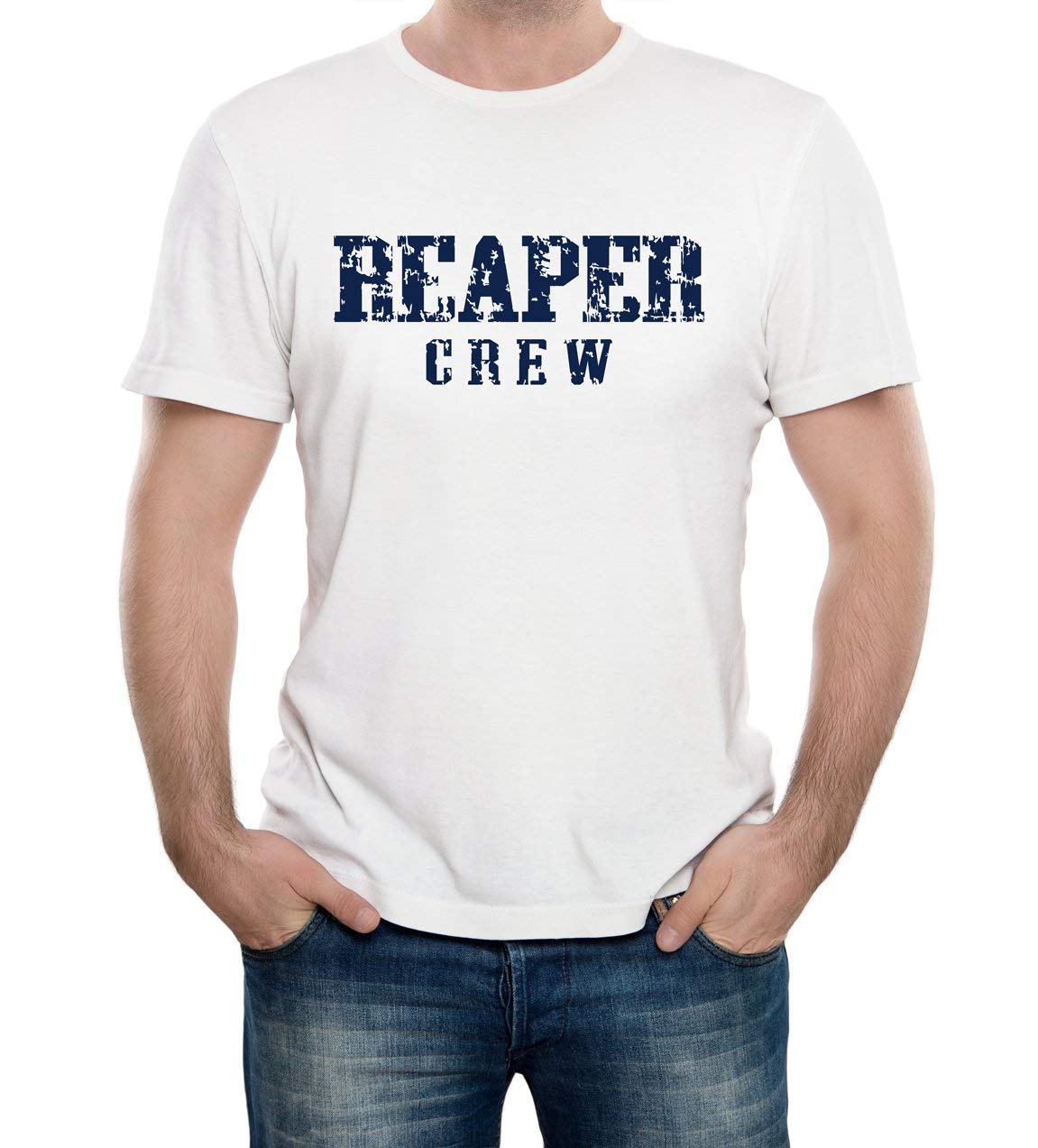 Reality Glitch Men's White Reaper Crew T-Shirt
