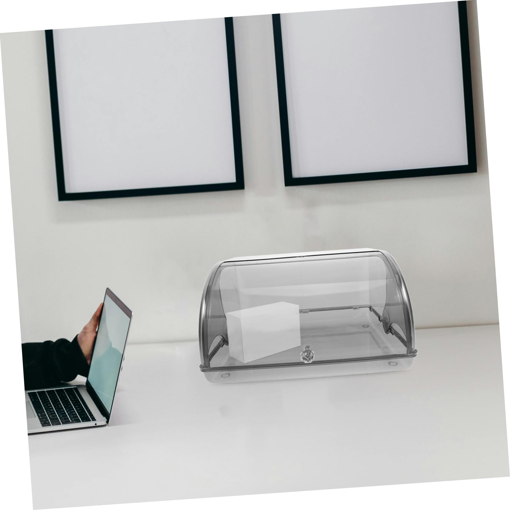 Amosfun Caja de Almacenamiento Tapa 1 Pieza de Plástico para Mesa